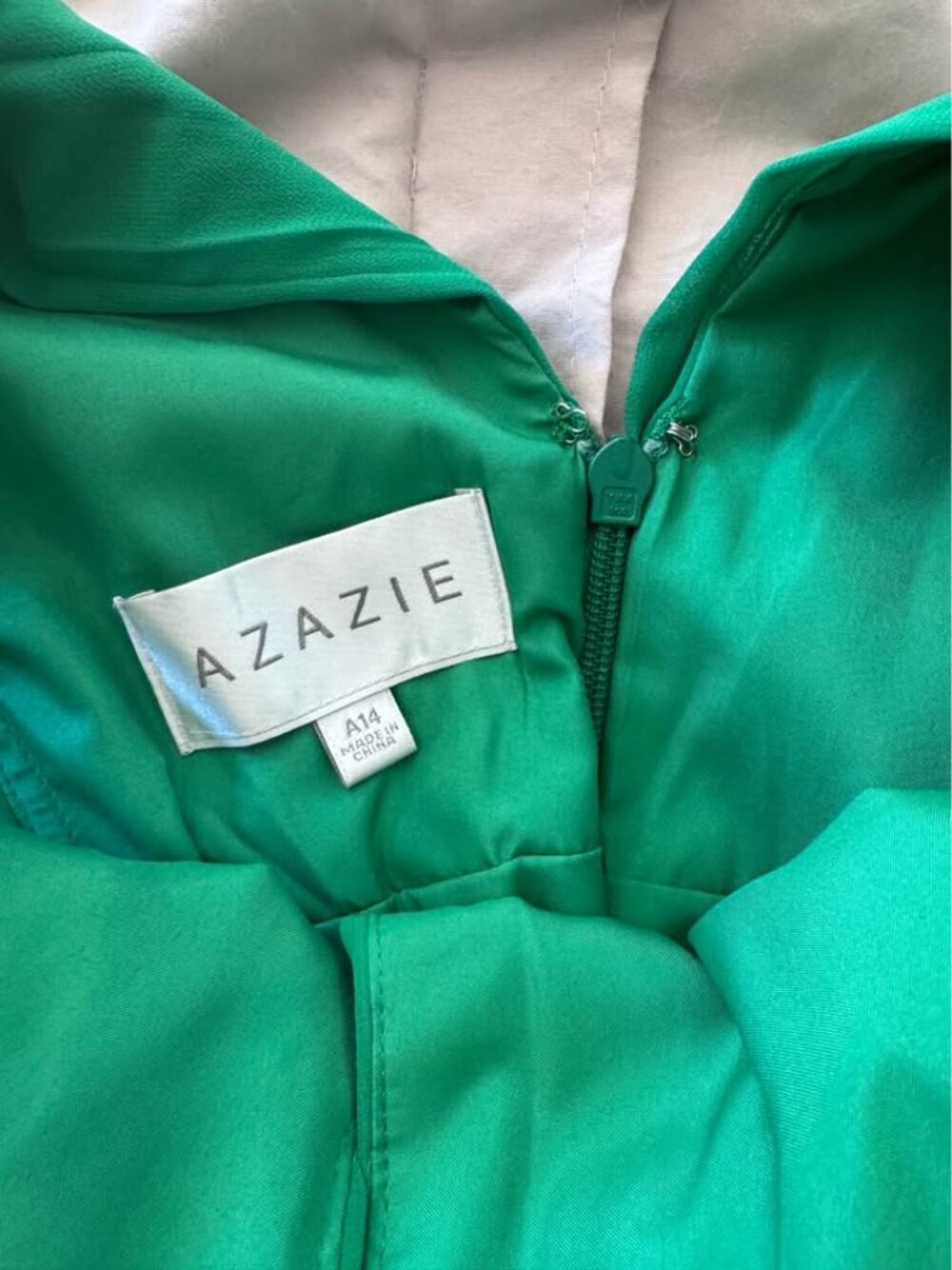 Azazie Bonnie emerald bridesmaid dress - Picture 6 of 9
